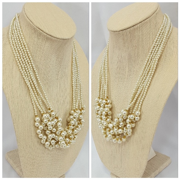 Faux Pearls and More Pearls with Goldtone Accents - Picture 2 of 8